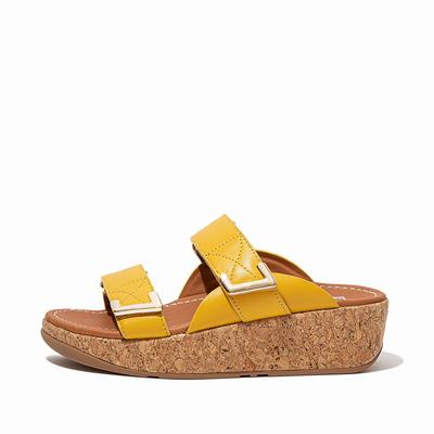 Fitflop Women's REMI Adjustable Slides Sandals - Orange Yellow, NP8294156